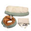 Lit pour chat avec tunnel extensible, recouvert de tissu, rembourré de coton PP, tunnel télescopique facile à nettoyer pour le plaisir de l'animal, option lavable