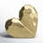 Stoneware Ceramic Geometric Heart Sculpture - Modern Abstract Decorative Object with Faceted Design, Durable and Elegant Home Accent-912568850-874586399