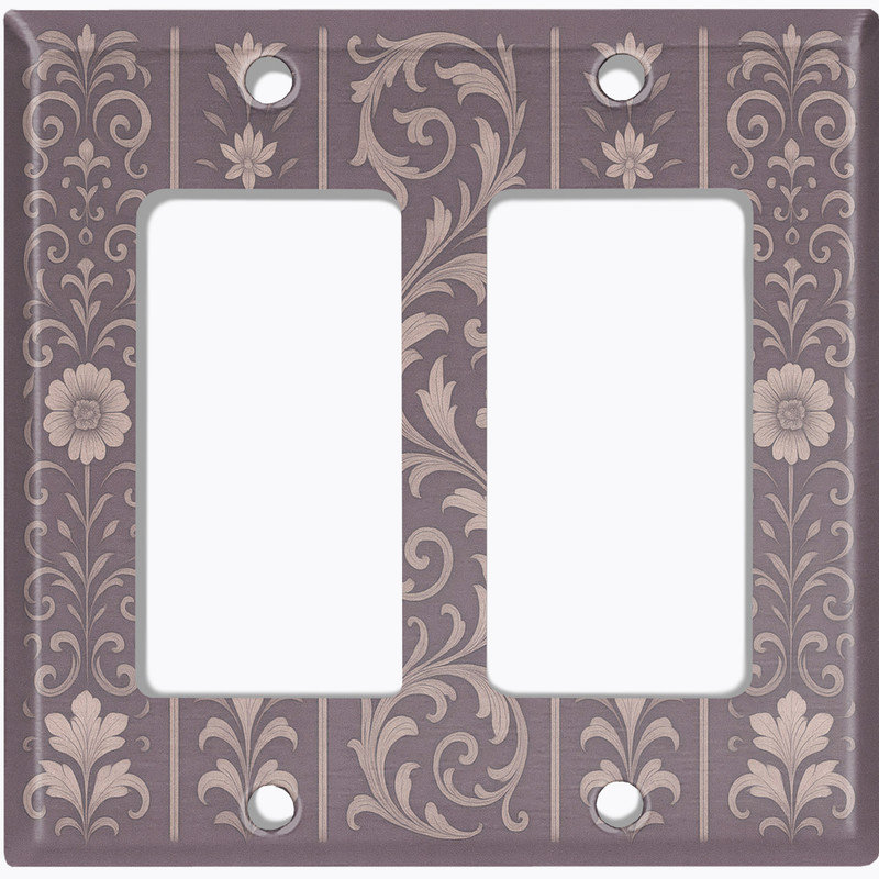 Couvercle de plaque d'interrupteur en métal; Chaise berçante GFI 2 bandes US Standard, # 6 Double GFI / Rocker
