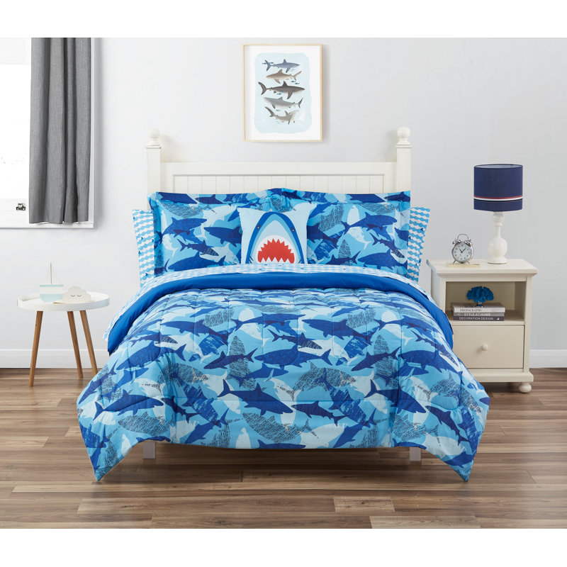 Ensemble de literie pour tout-petits en microfibre ALEX + BELLA Shark Bite, Double