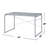 Faux Concrete Top Rectangular Writing Desk