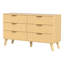 Commode 6 tiroirs cannelée en bois-1563337769