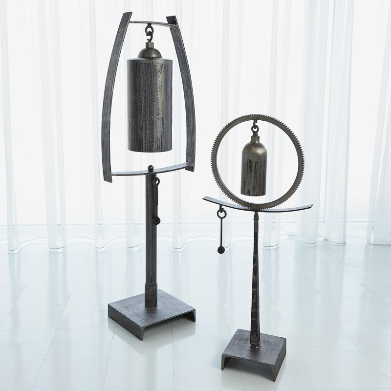 Spring Top Sound Sculpture-Natural Iron