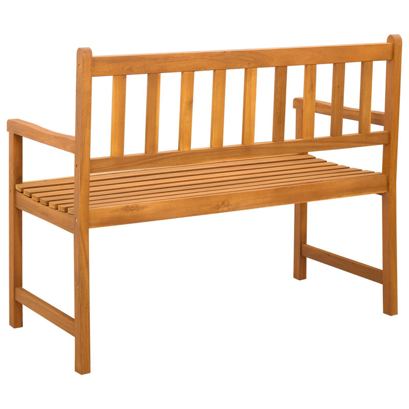 vidaXL Garden Bench Natural Solid Acacia Wood Seating Outdoor Patio Furniture
