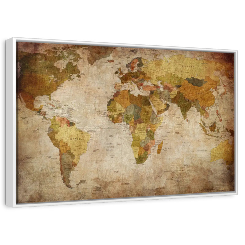 World Burwell, Cadre flottant blanc, 40 po x 27 po