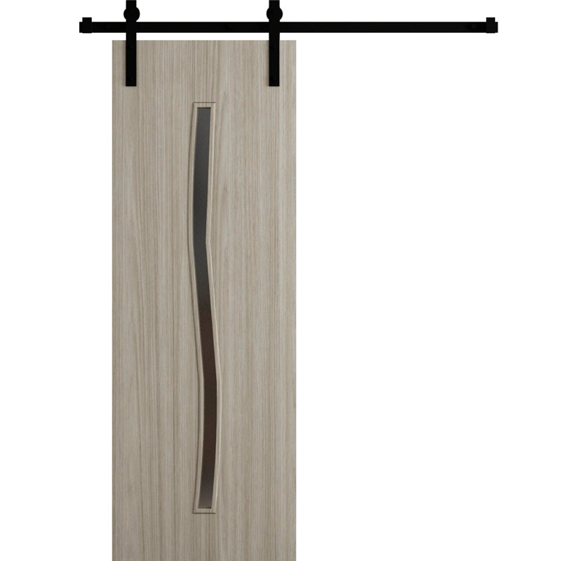 Porte de grange moderne - ESSENTIAL 8002 - Ensemble de quincaillerie lourde pour rail de 8 pi - Portes intérieures à panneau plein