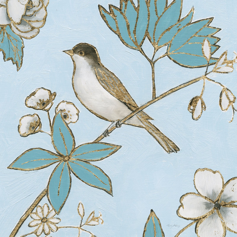 Toile Birds IV by Emily Adams - Wrapped Canvas Painting, 76cm H x 76cm W