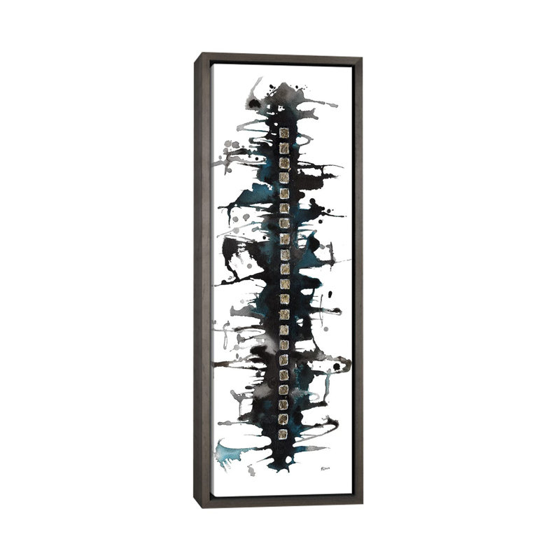 «Spine» par Hodaya Louis - reproduction, H 72 po x l 24 po x P 1,5 po, Toile encadrée de bois rustique foncé