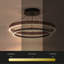 Luminaire à anneaux à DEL en aluminium rustique moderne à intensité variable 3000K-563759123