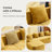 Chenille Boneless L-shaped Sectional Sofa With Curved Armrests And 4 Pillows, , Space-saving Compressed Design, Left-facing-1792597107
