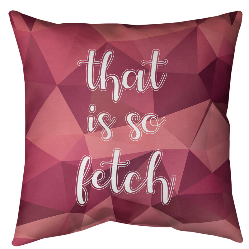 Coussin décoratif d’intérieur/d’extérieur so fetch, Rose, 18 po x 18 po