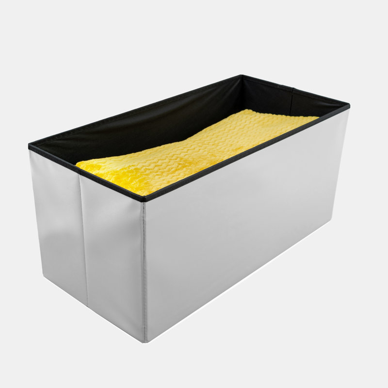 38 FOLDABLE LARGE STORAGE BOX, 38cm H x 80cm W x 7cm D, White