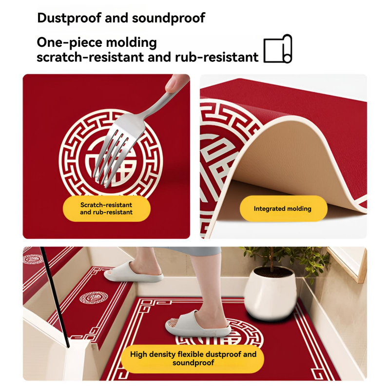 Self Adhesive Non Slip Latex Silicone Stair Tread Pads For Home Use No Washing No Glue Needed, Gray