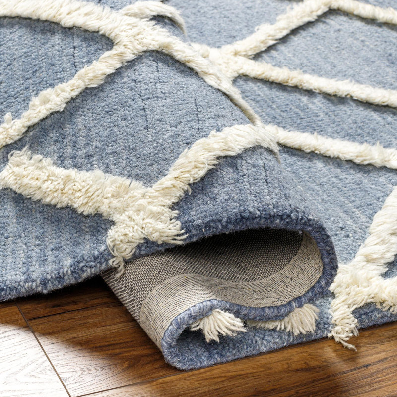 Wool Geometric Area Rug, Rectangle 2' x 3'