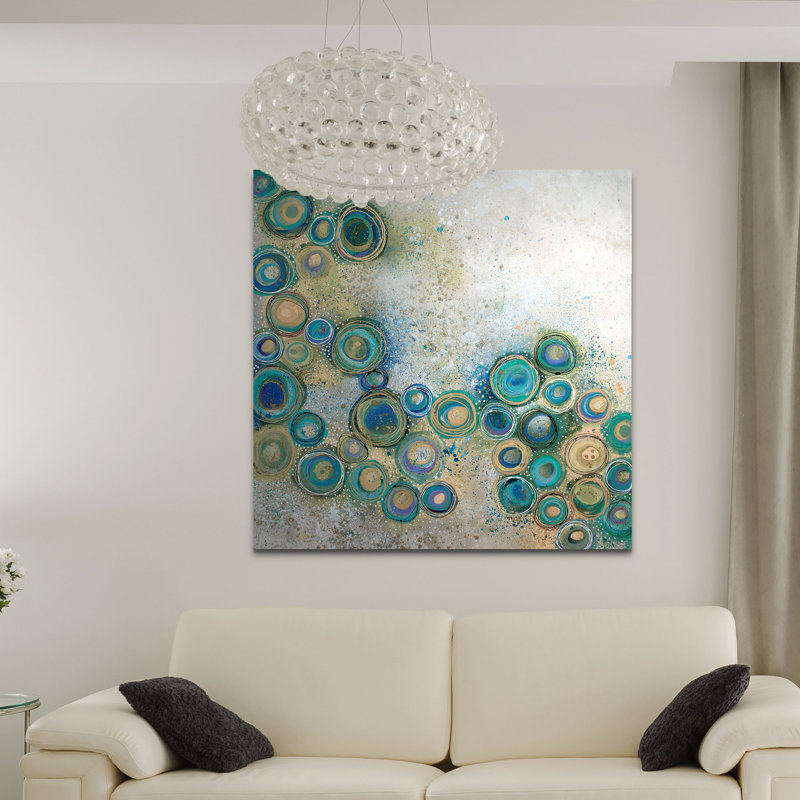 « the wide eaux », peinture sur toile tendue, H 10 po x l 10 po x P 1,5 po
