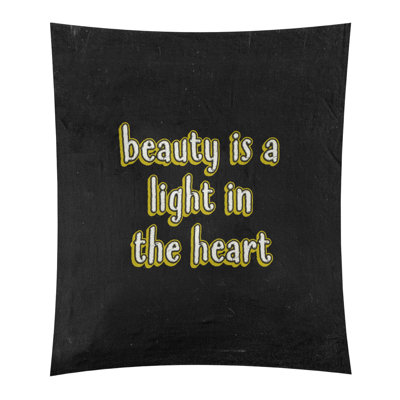 Tapisserie tableau noir en polyester citation beauté