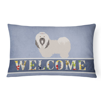  Coussin intérieur / extérieur Lhasa Apso Welcome