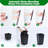 2PACK Tall Planter Set, Indoor & Outdoor Taper Planter with Shelf Insert, Self-Absorbing Plastic Flower Pots, Large Resin Plant Pots for Outdoor Plants and Front Porch Decor-1145280204-1145280201