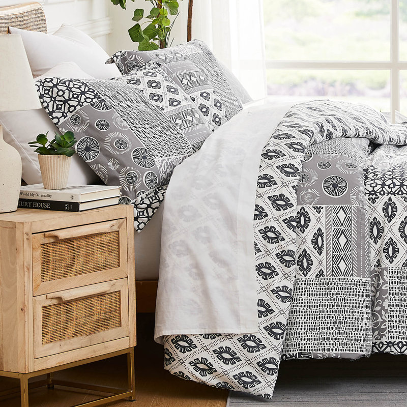 Gray King Reversible Down Alternative Microfiber Comforter Set