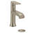 Brushed nickel one-handle high arc bathroom faucet-113769174