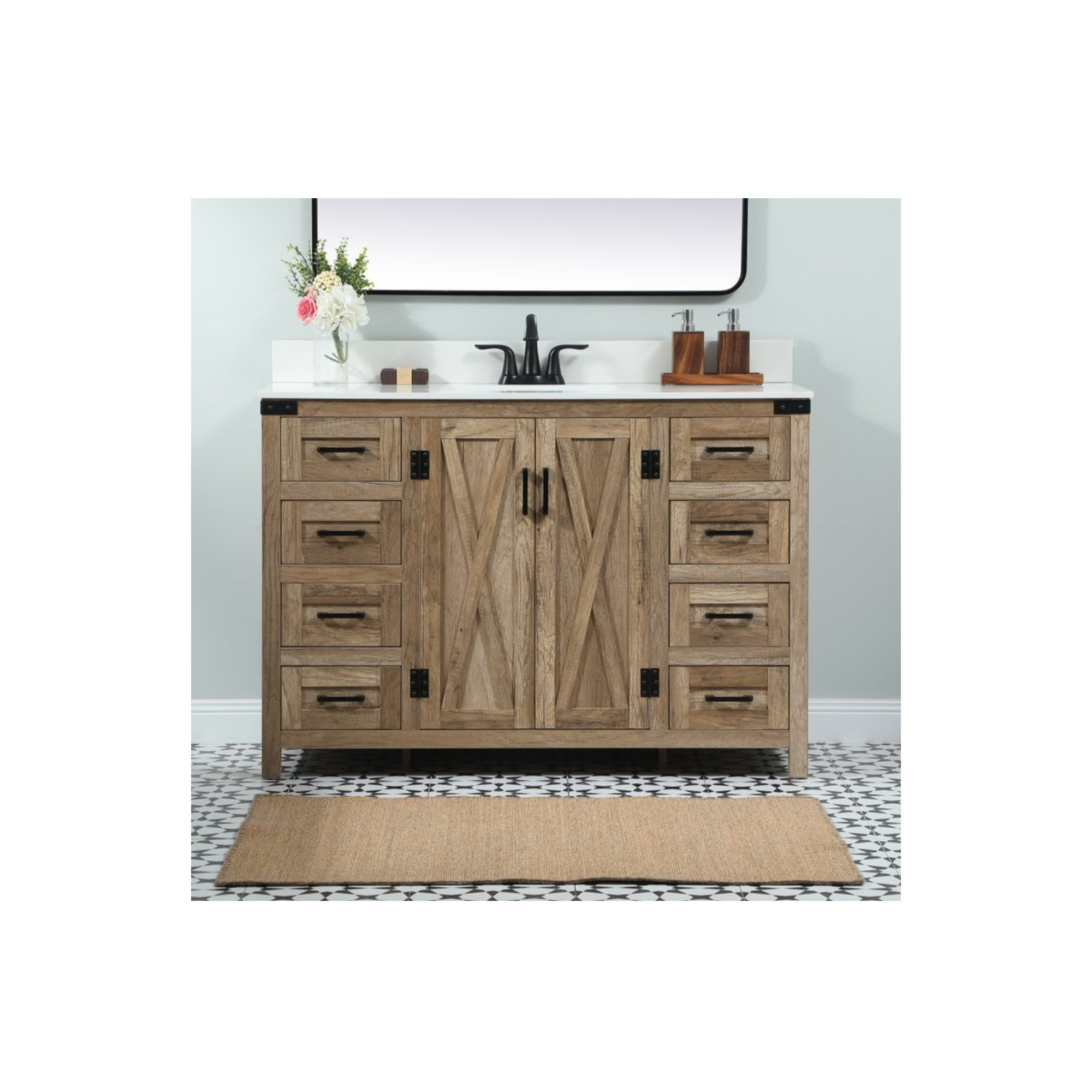 Slayton 48'' Single Bathroom Vanity, Natural Oak