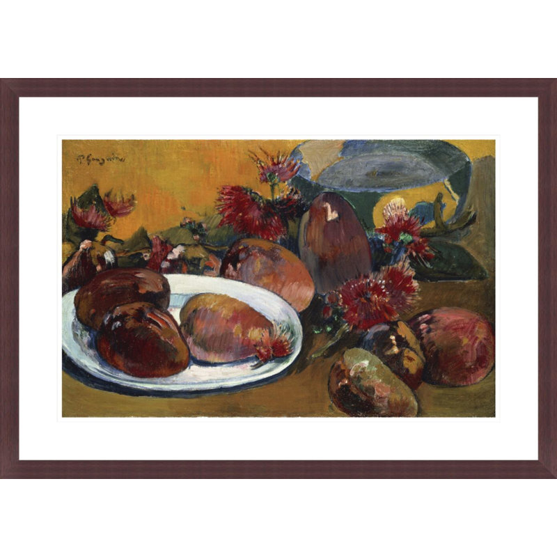 «Still Life with Mangoes» par Paul Gauguin - Estampe numérique encadrée, H 21,23 po x l 29,5 po