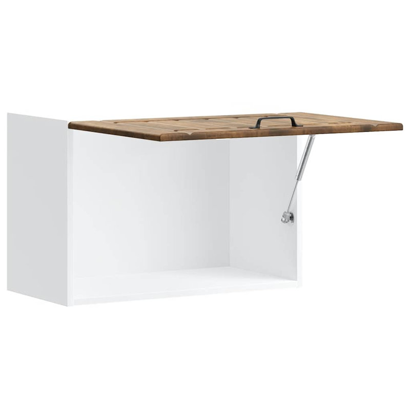 Kitchen Wall Cabinet Lucca High Gloss Engineered Wood, Smoked Oak