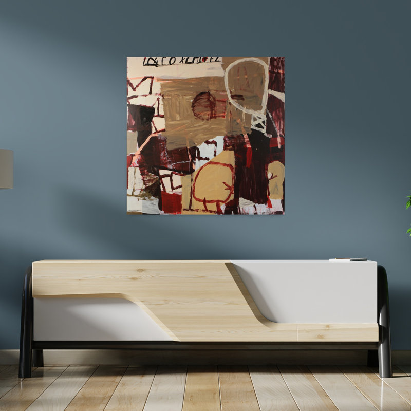 Art contemporain, art contemporain abstrait, H 36 po x l 36 po