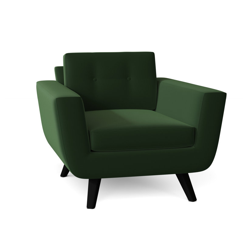 Fauteuil Callie, Émeraude, Noir, Plumes / duvet