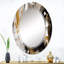 Miroir mural doré doré noir, moderne - doré et marbre noir II-2057710022