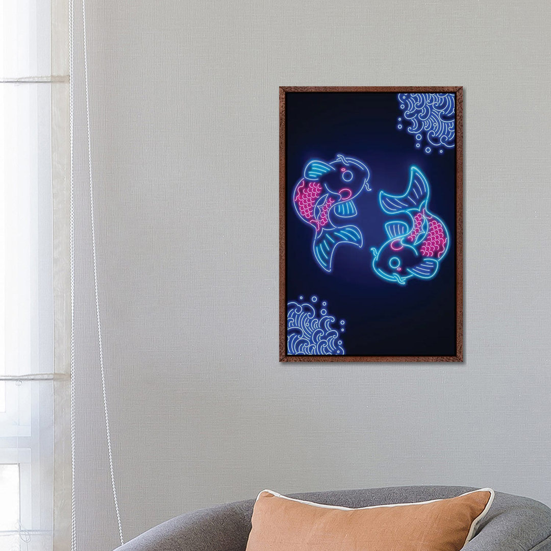 Neon Carp Koi by Donnie Art - Gallery-Wrapped Canvas Giclée on Canvas