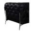 Cuir noir avec mousse confortable et pieds en acier inoxydable