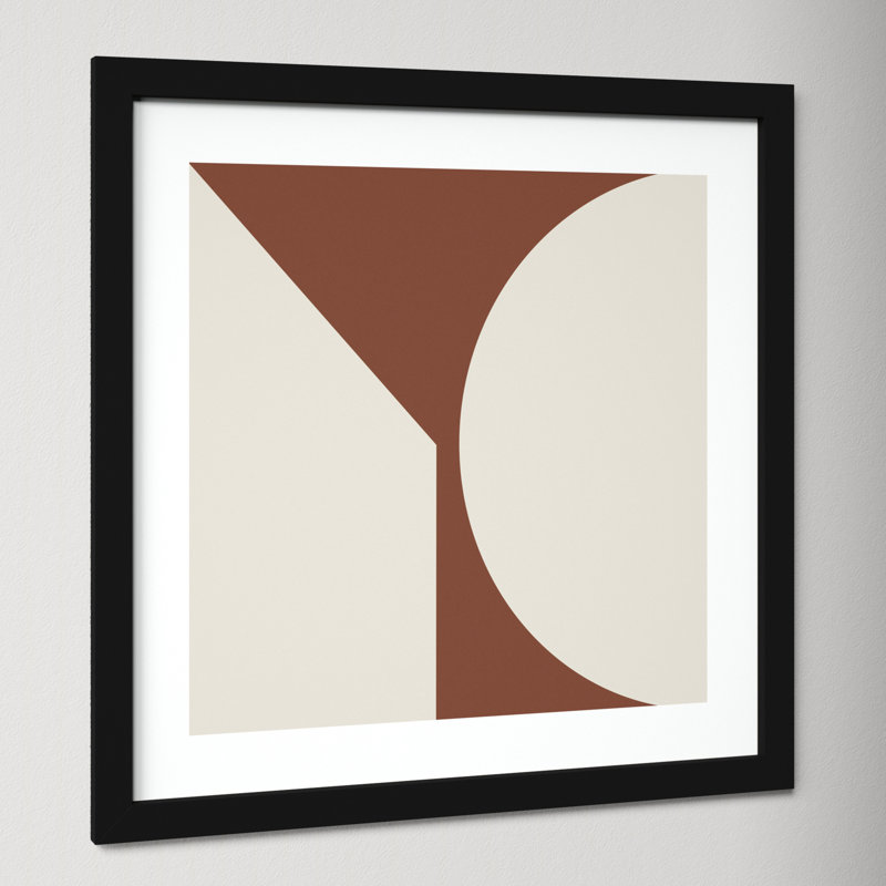 Minimal Max Mod I Hot Chocolate by The Creative Bunch Studio, 21.25" H x 21.25" W x 0.8" D, Black Framed