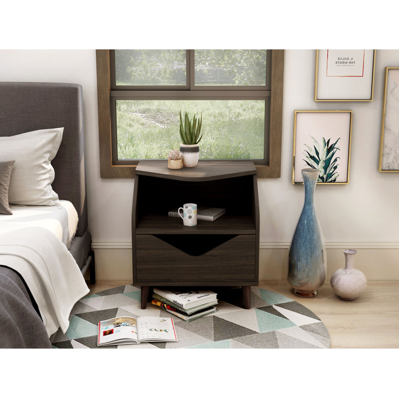 Katrina 19.68'' W Nightstand, Wenge