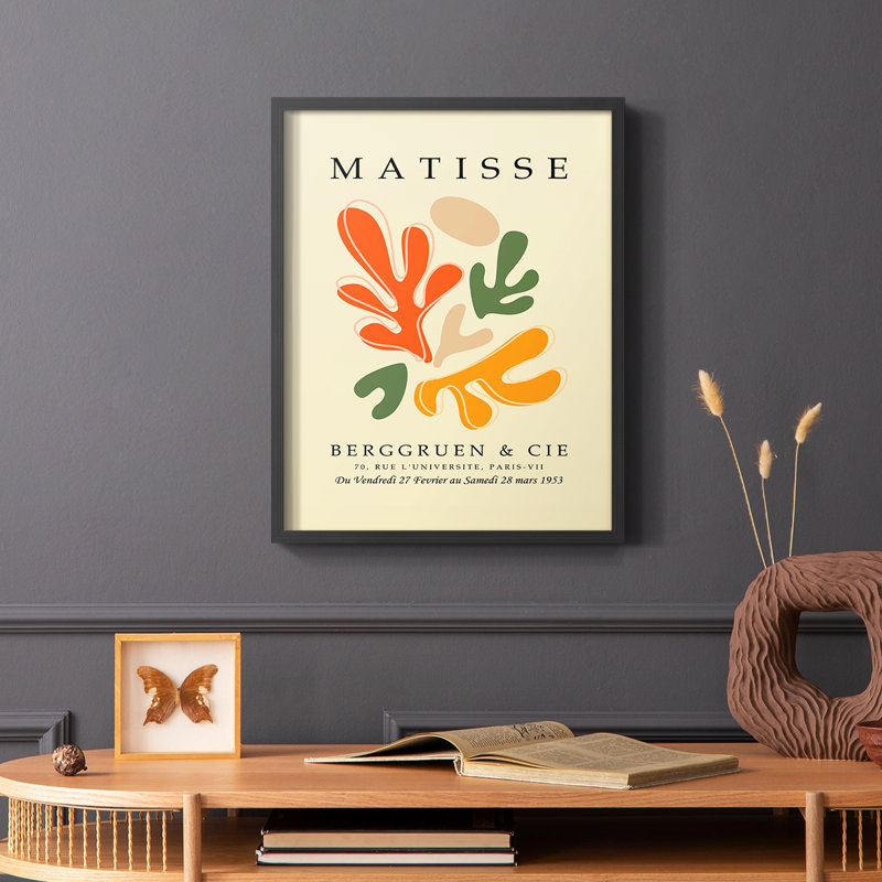 Matisse L XXXII, reproduction encadrée - bois massif, H 10 po x l 8 po, Noir