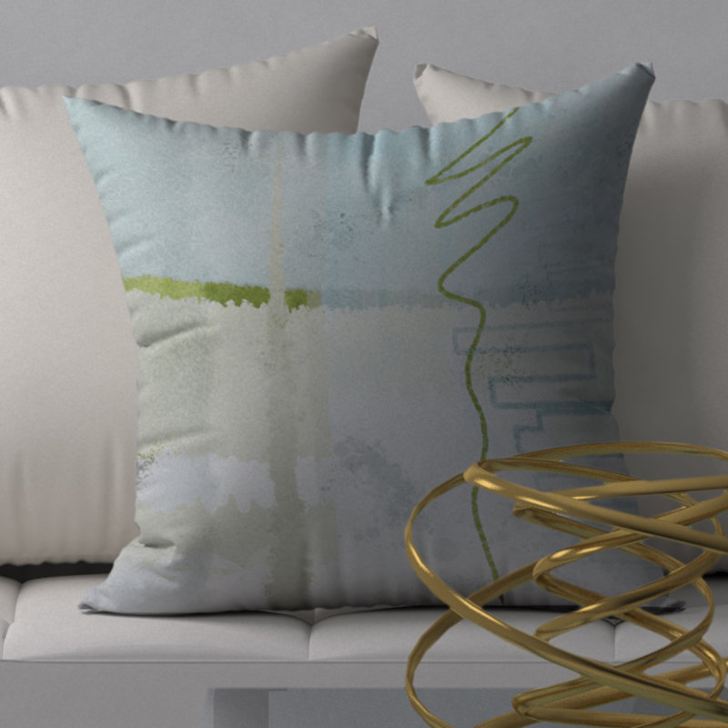 Chic Abstract Reversible Throw Pillow, 24" x 24"