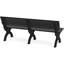 Banc d'extérieur 6 pieds Cambridge - fait de bois recyclé à 100% aux États-Unis | Durable, résistant aux intempéries, siège pour parcs, patios, jardins, écoles - noir
