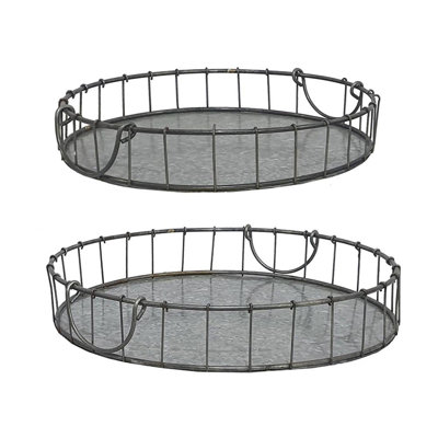 Hicksley Metal Tray - Set of 2