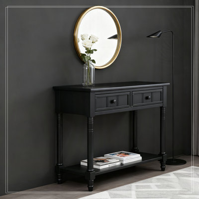 Console Table with Two Drawers and Bottom Shelf by Latitude Run