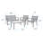 Athalie 4 - Person PVC-coated polyester Upholstered Metal Outdoor Sofa Seating Group-1544290096