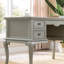 Bureau blanc rectangulaire en bois massif