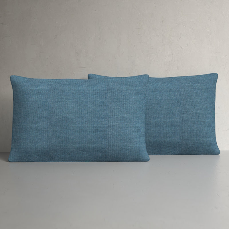 Ashish Outdoor Sunbrella Rectangular Pillow Cover & Insert, Rectangle 16" H x 26" W, Spectrum Denim