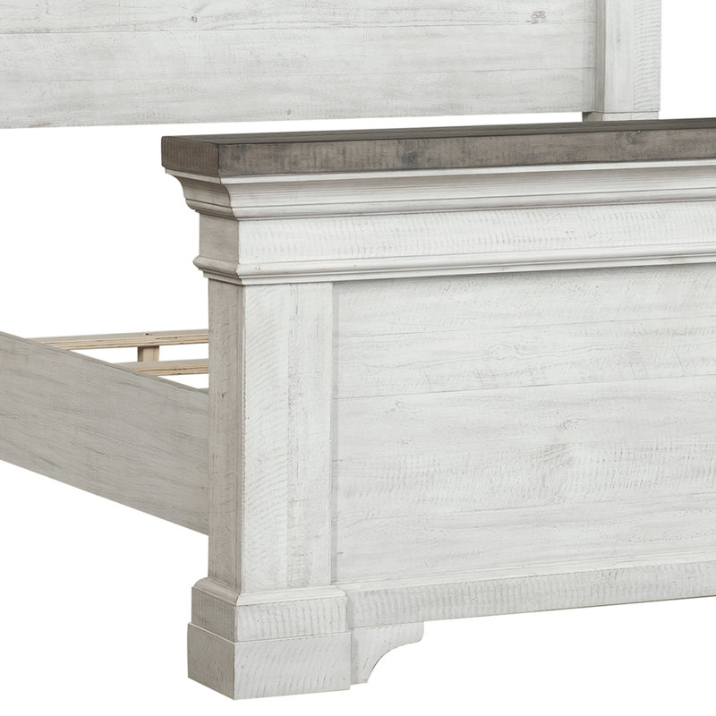 King Panel Bed 2 Nightstands Drawer Dresser With Mirror And Drawer Chest, 6 Pcs: Bed, Chest, Dresser, Mirror, 2 Nightstands