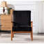 Chaise avec accoudoirs moderne de 25 po de largeur Mid-Century, noir-1614563145