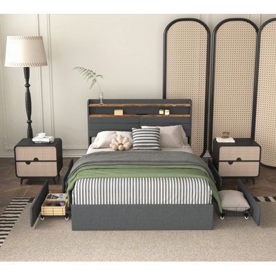 Colina Upholstered Platform Bed