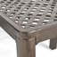 Table de salle à manger d'extérieur moderne en aluminium avec accents tissés