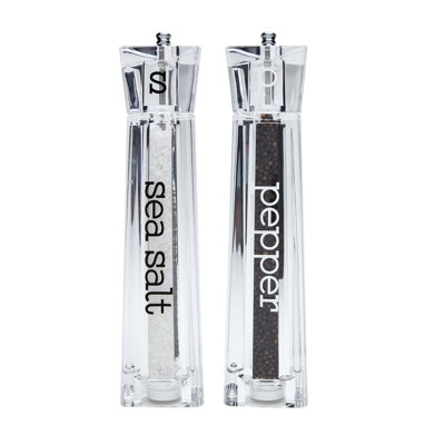 Salière et poivrière lettres 3 po x 3 po