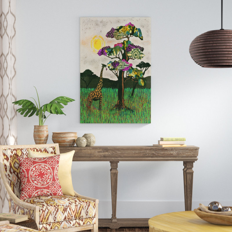 Planes of Africa II by Alonzo Saunders - Wrapped Canvas Painting, 122cm H x 81cm W, Black Floater Framed