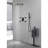 Matte Black Shower System Fixture, 10-Inch Rainfall Head, Handheld Shower, Body Jets, 3 Functions Balance Valve Full With Square Self-Cleaning Nozzle, 3