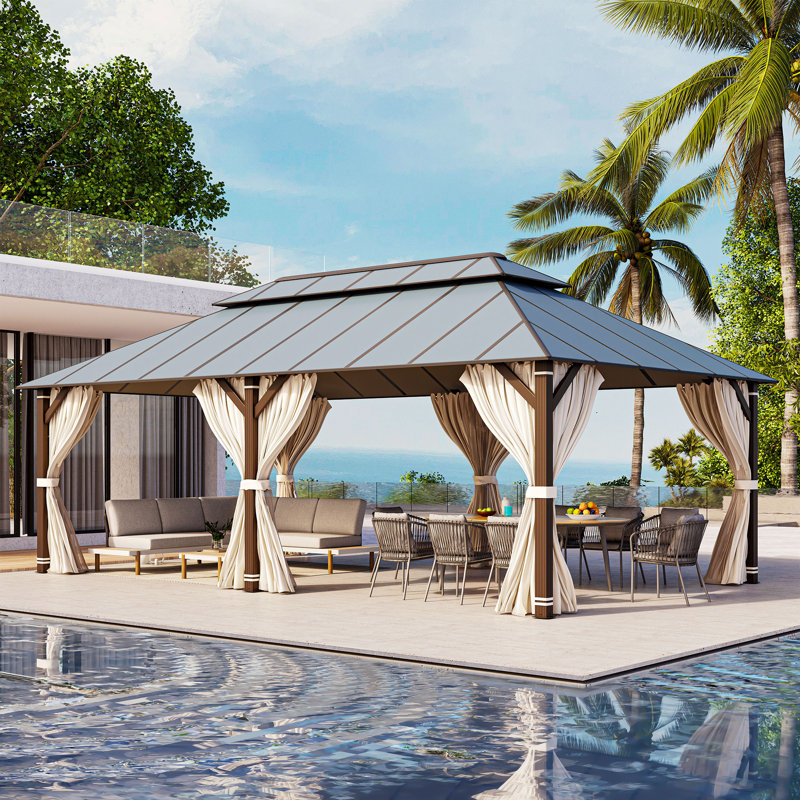 12 Ft. W X 20 Ft. D Aluminum Patio Gazebo